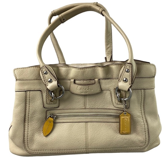 Coach Handbags - Coach Penelope Cream Ivory Leather Shoulder Hang Bag Style # 13164